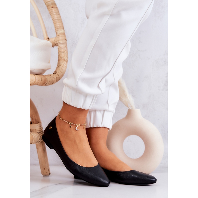 Maciejka Leder Schwarz Damen Ballerinas 04100 1