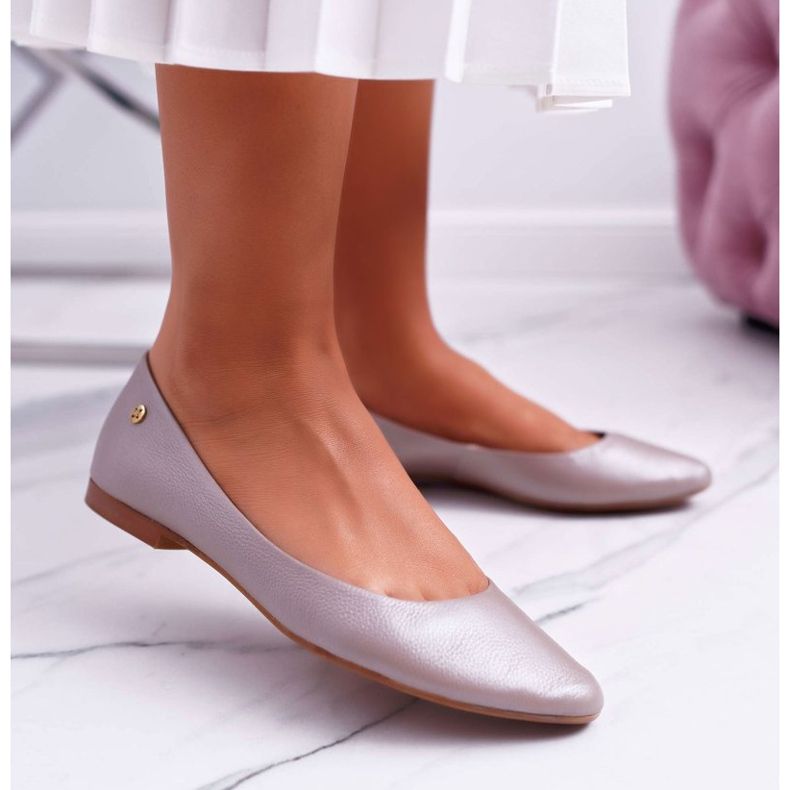 Damen Ballerinas Maciejka Leder Beige 04100 1