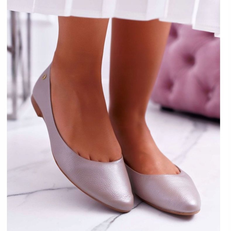 Damen Ballerinas Maciejka Leder Beige 04100 2