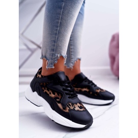 FRJ Damen Sportschuhe Schwarz Leopard Mezeno 1