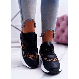 FRJ Damen Sportschuhe Schwarz Leopard Mezeno 2