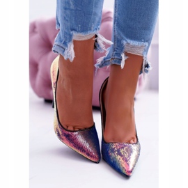 PS1 Damen Stilettos Irisierend mit Pailletten CrazyStuff schwarz 2