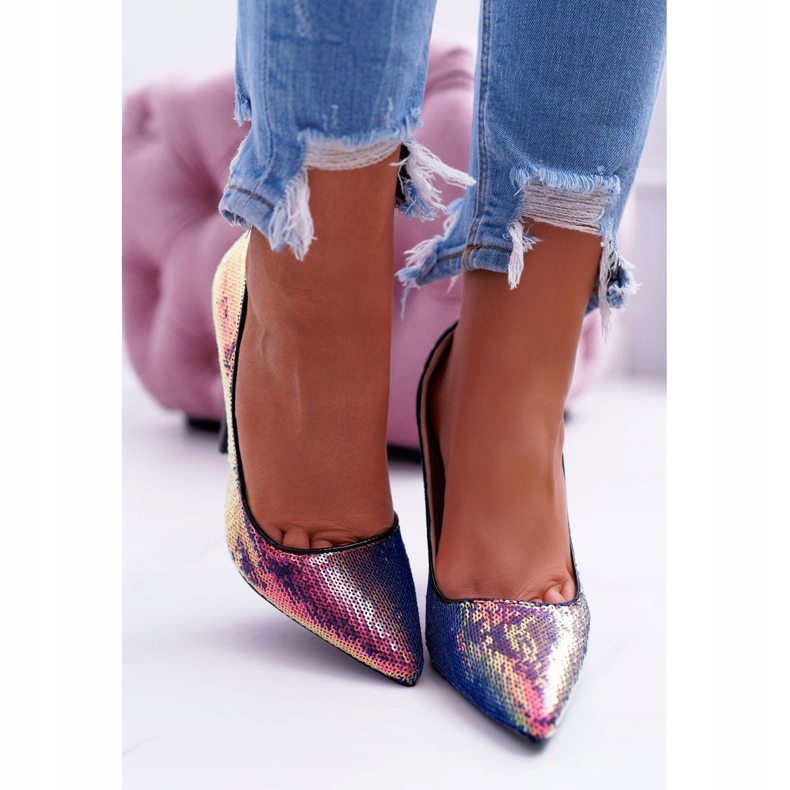 PS1 Damen Stilettos Irisierend mit Pailletten CrazyStuff schwarz 2