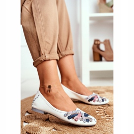 Damen Ballerinas Maciejka Leder Weiß 01358 2