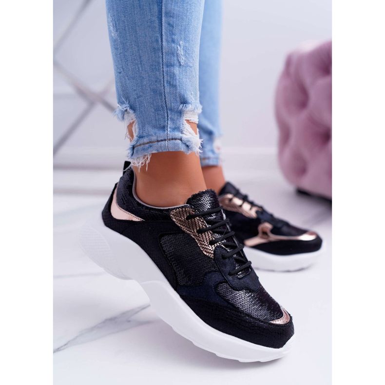 Moow Damen Sportschuhe Schwarz Rendy gelb 2