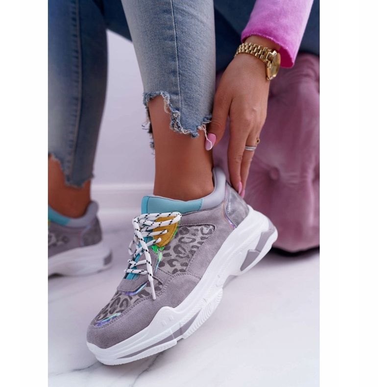 FC1 Damen Sportschuhe Hohe Sohle Grau Cabana 1