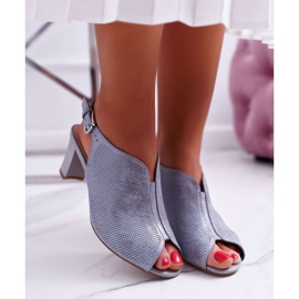 Damen Sandalen mit hohem Absatz Sergio Leone SK800 Grau Fanfara 2