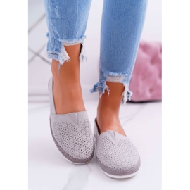 S.Barski Damen Espadrilles Wildleder Grau Bimbo 2