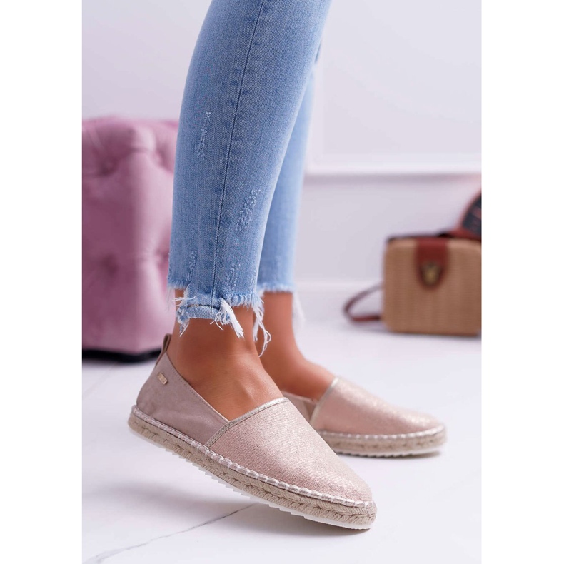 Damen Espadrilles Big Star, Geflochtene Sohle Beige DD274769 1