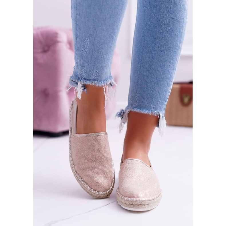 Damen Espadrilles Big Star, Geflochtene Sohle Beige DD274769 2