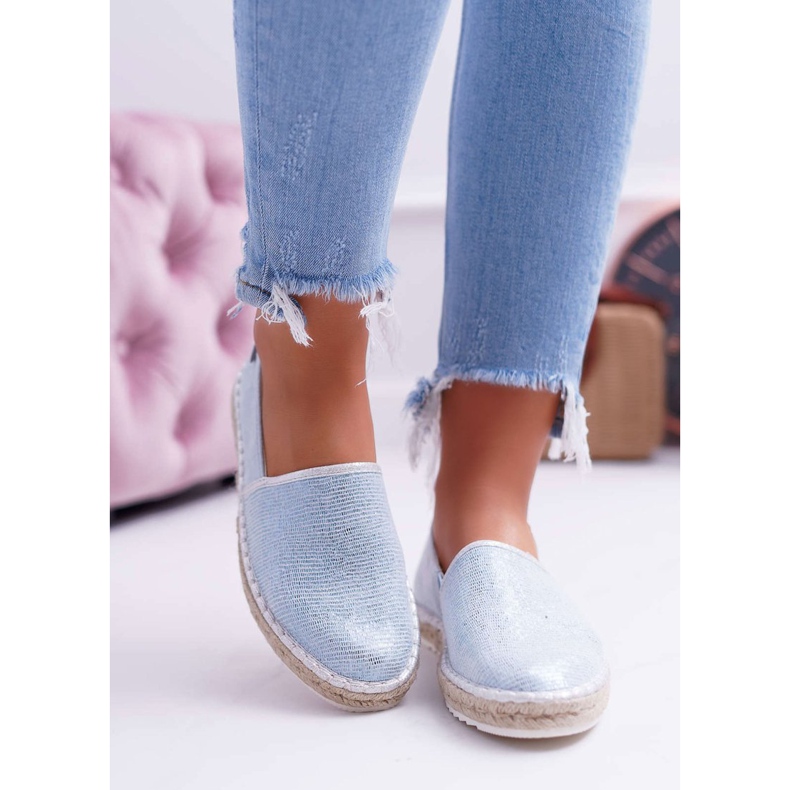 Damen Espadrilles Big Star Geflochtene Sohle Blau DD274767 1