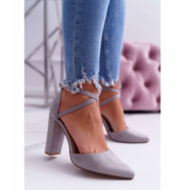 PS1 Damen Pumps mit Absatz in Spitzgrau High Traffic 1