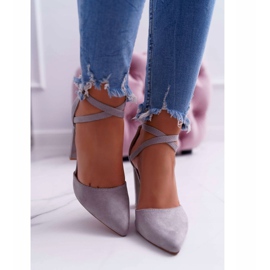 PS1 Damen Pumps mit Absatz in Spitzgrau High Traffic 2