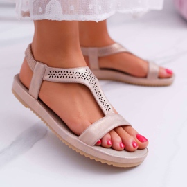 Damen Sandalen Flach Rosa S.Barski Emente 1