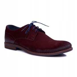 Herren Brogues Casual Leder Nikopol Burgund Lajos rot 1