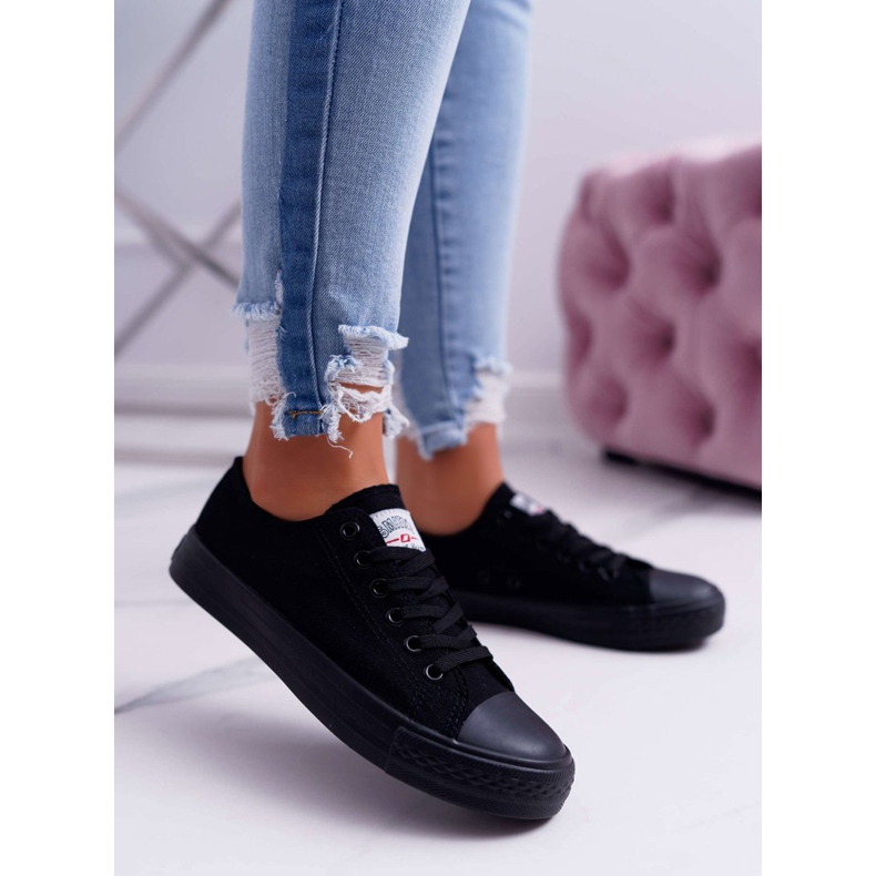 Smith's schwarze niedrige Sneakers für Damen 1