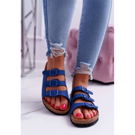 Damen Hausschuhe Marineblau Big Star DD274140 navy blau 2