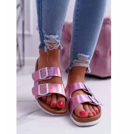 Damen Hausschuhe Lila Big Star DD274136 violett 2