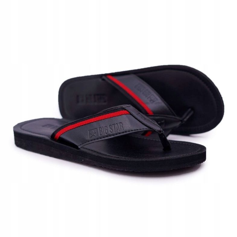 Herren Hausschuhe Flip-Flops Big Star Schwarz DD174678 1