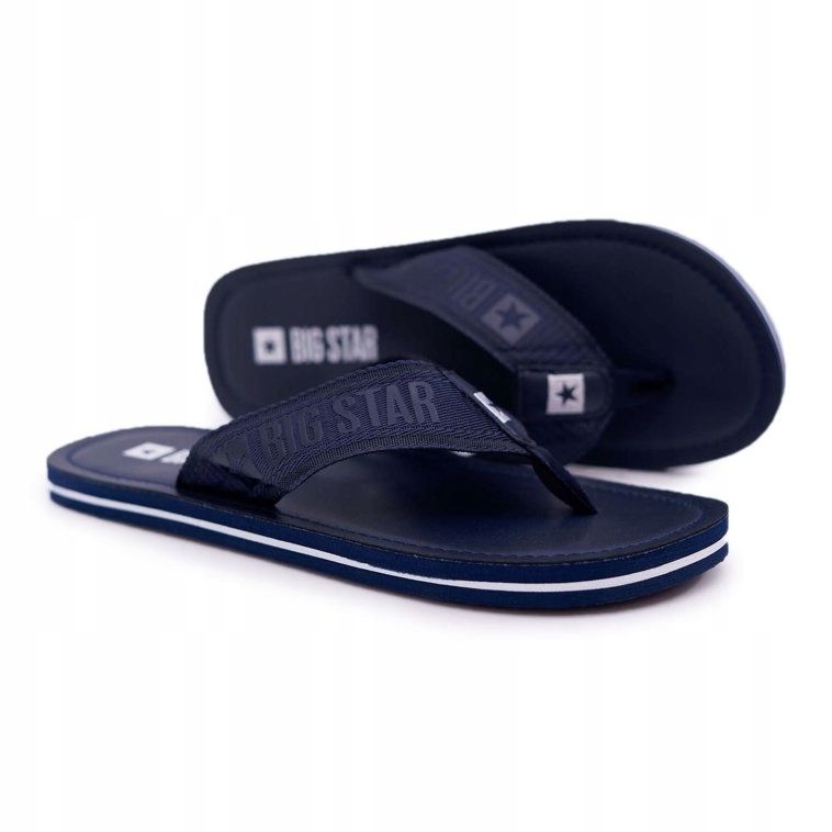 Herren Hausschuhe Flip-Flops Big Star Marineblau DD174676 navy blau 1