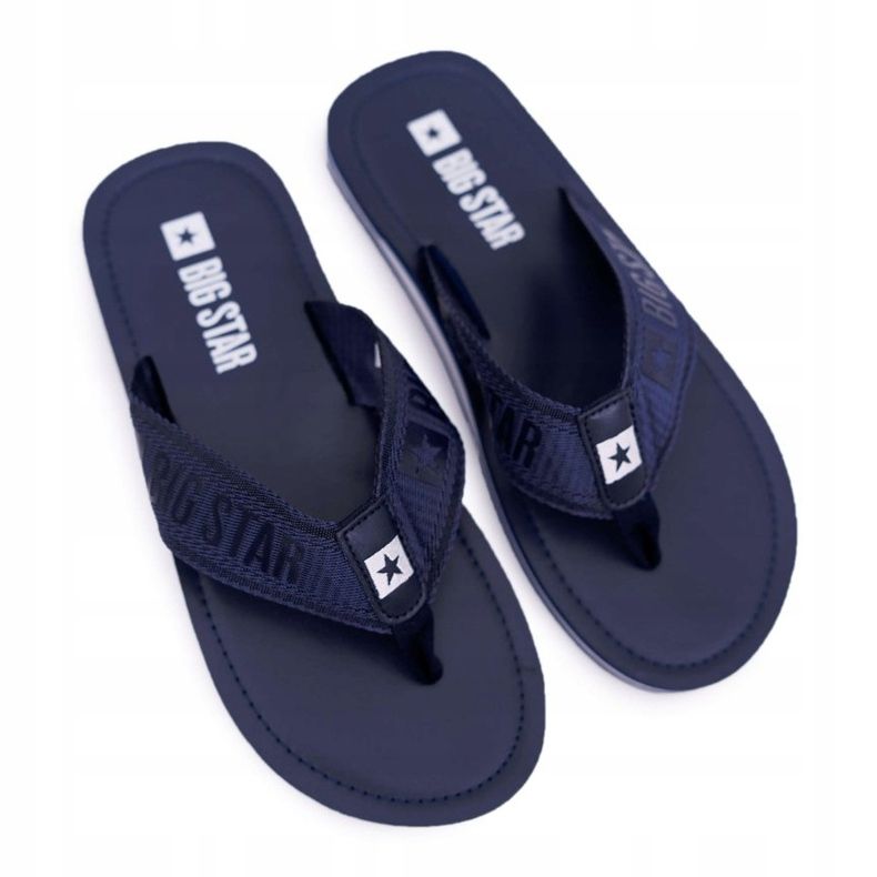 Herren Hausschuhe Flip-Flops Big Star Marineblau DD174676 navy blau 2