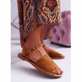 Damen Sandalen Lu Boo Wildleder Camel Silena braun 1