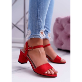 EVE Damen Sandalen Wildleder Rot Galisa 1