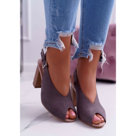 EVE Damen Sandalen Wildleder Dunkelgrau Celian 2