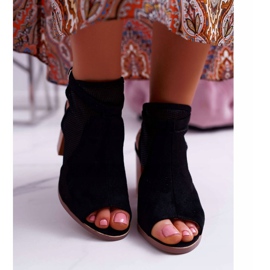 EVE Damen Sandalen Wildleder Schwarz Thido 2