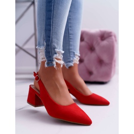 Pumps für Damen auf einem Absatz in Spitz Red Contrail rot 1