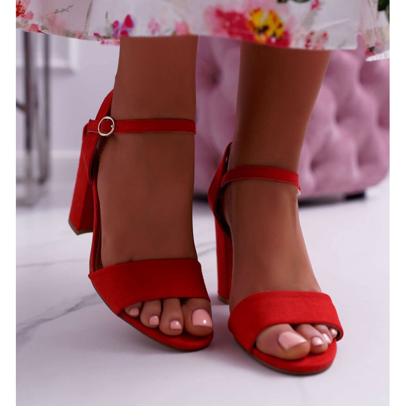 FRBS Damen Sandalen Wildleder Rot Baloo 2