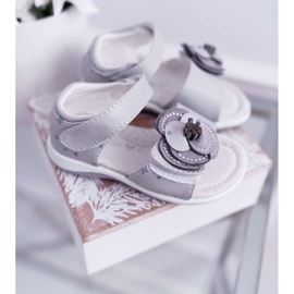 EVE Kindersandalen mit Klettverschluss für Mädchen Grau Flamenco 2