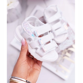 FRROCK Kindersandalen mit Klettverschluss für Mädchen Weiß Kimmi 1