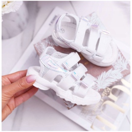 FRROCK Kindersandalen mit Klettverschluss für Mädchen Weiß Kimmi 2