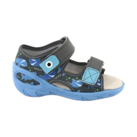 Befado Kinderschuhe PU 065P128 blau grau 2