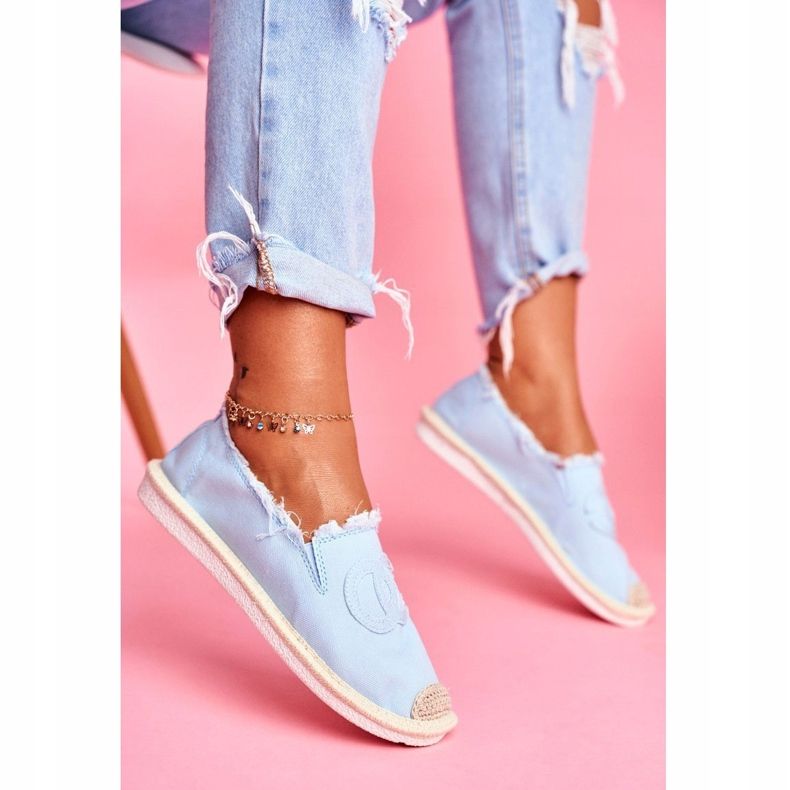 PS1 Flaure Blaue Espadrilles für Damen 1