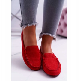Damen Loafer Sergio Leone Suede Red Winted rot 2