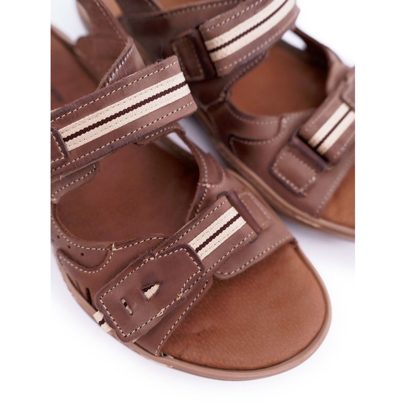 Mario Boschetti Leder Herren Sandalen Brown Lop braun 1