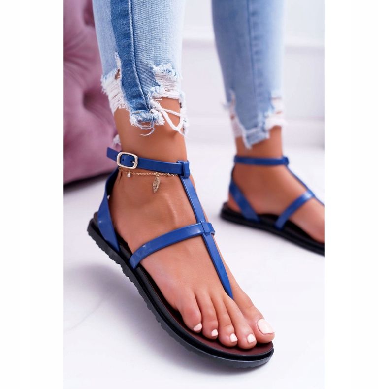 Lu Boo Sandalen Römerinnen, Japanisches Lento Marineblau navy blau 2