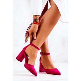 SEA Damen Pumps mit Absatz Wildleder Fuchsia Harye rosa 2