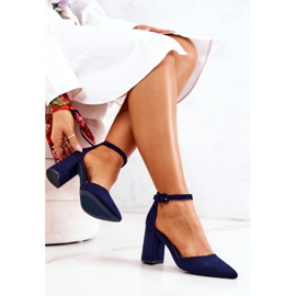 PS1 Pumps für Damen Wildleder Marineblau Harye 1