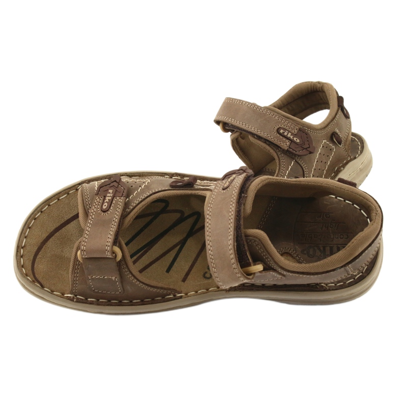 Riko 552 Komfort-Sandalen für Herren beige 4