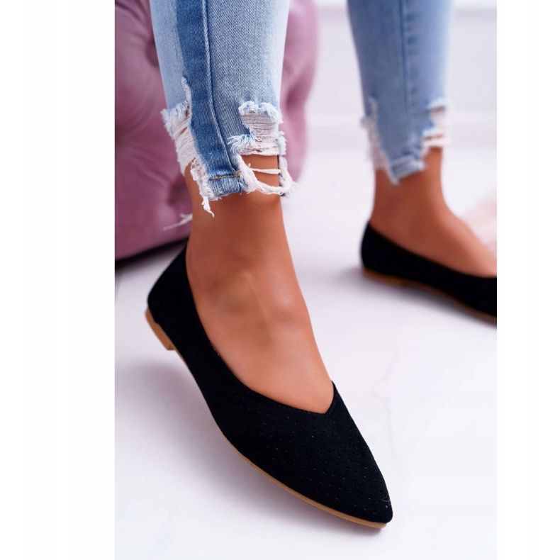 Damen Ballerinas Lu Boo Openwork Black Dessert schwarz 2