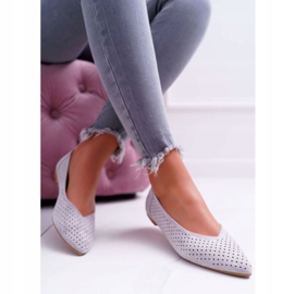 Damen Ballerinas Lu Boo Openwork Grau Dessert 1