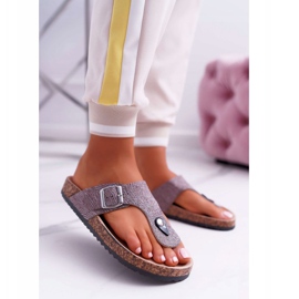 EVE Graue Hausschuhe für Damen Baisan 1