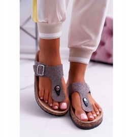 EVE Graue Hausschuhe für Damen Baisan 2