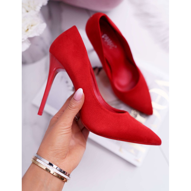 SEA Damen Wildleder Rot Yanna Stilettos 1
