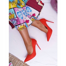 PS1 Damen Stilettos Wildleder Orange Yanna 2