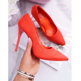 PS1 Damen Stilettos Wildleder Orange Yanna 1