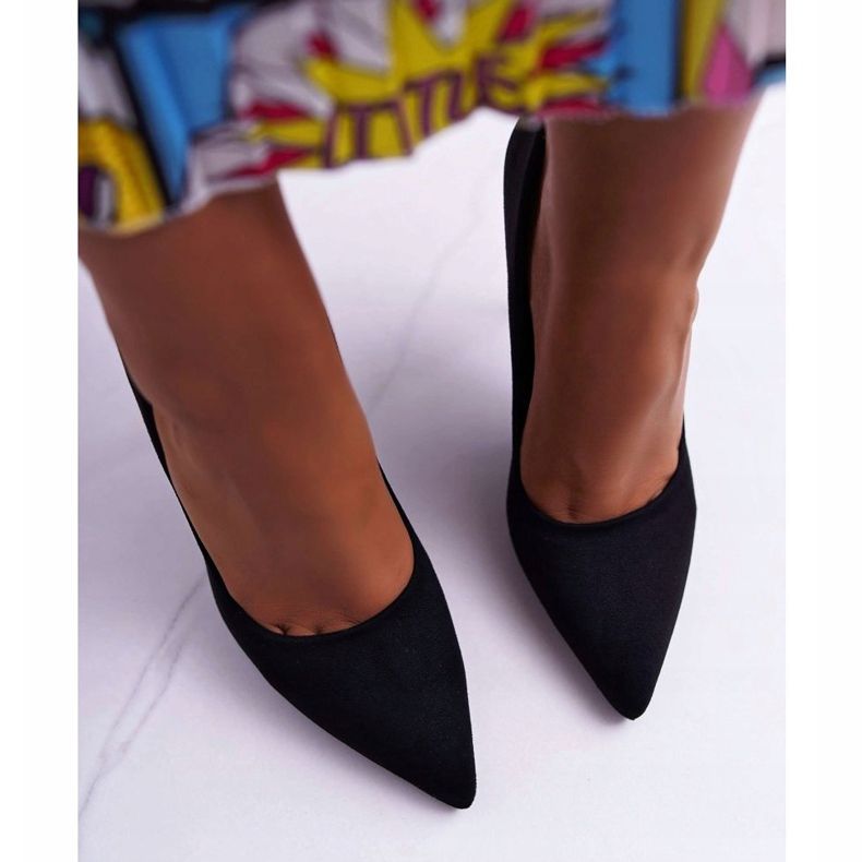 PS1 Damen Wildleder Schwarz Yanna Stilettos 2